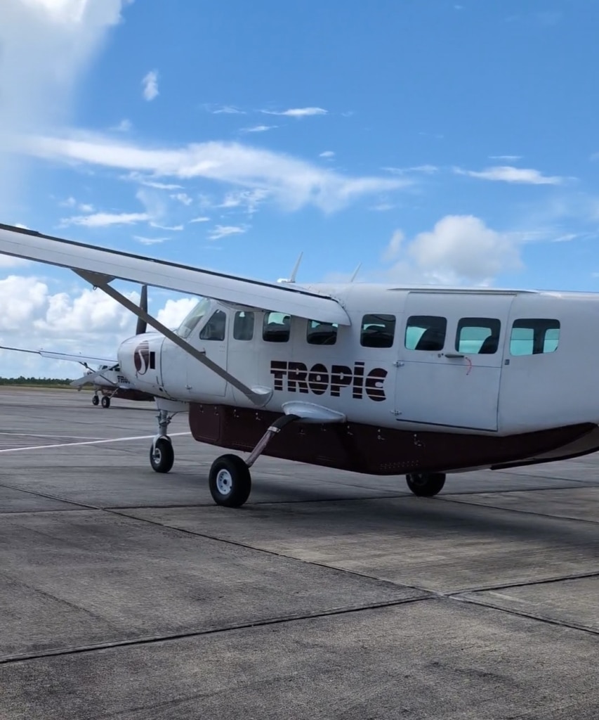 Caravan plan sitting on tarmac